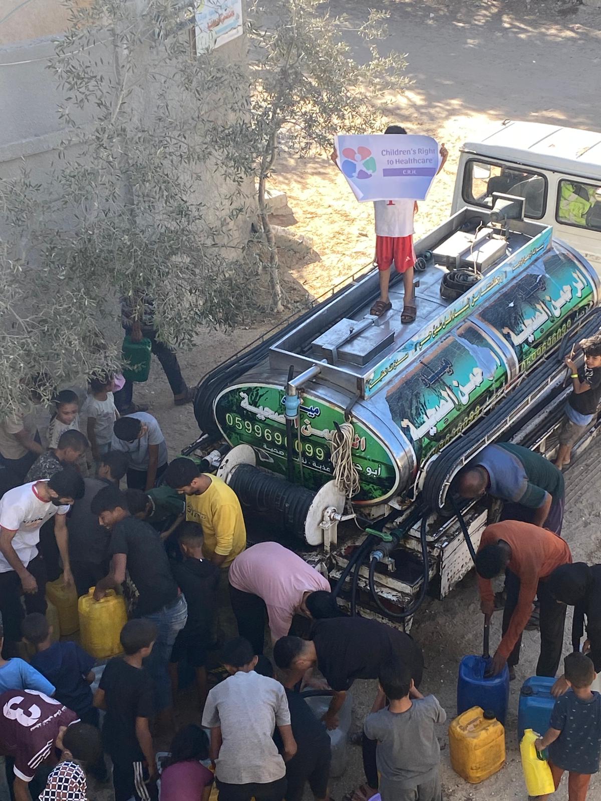 20 000 litres d'eau pour les familles à Gaza